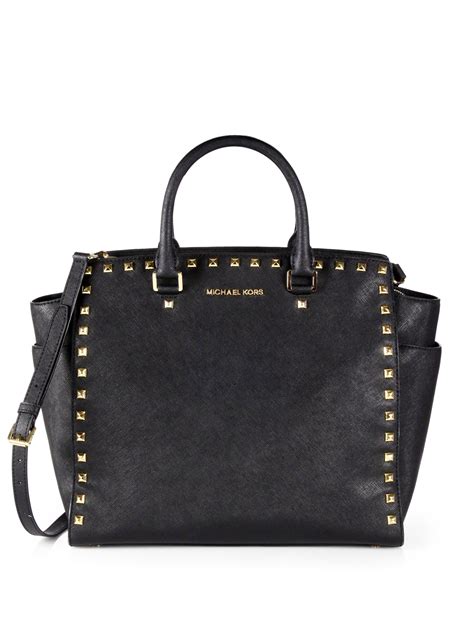 michael kors black studded bag.